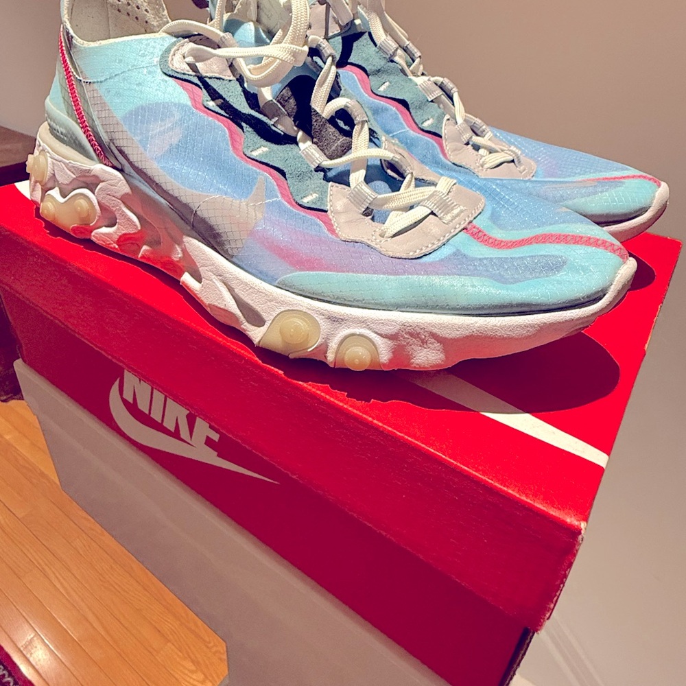 Nike React Element 87 AQ1090-400 Mens Sneakers 10 US Shoes Royal Tint - NWT. - Picture 2 of 14